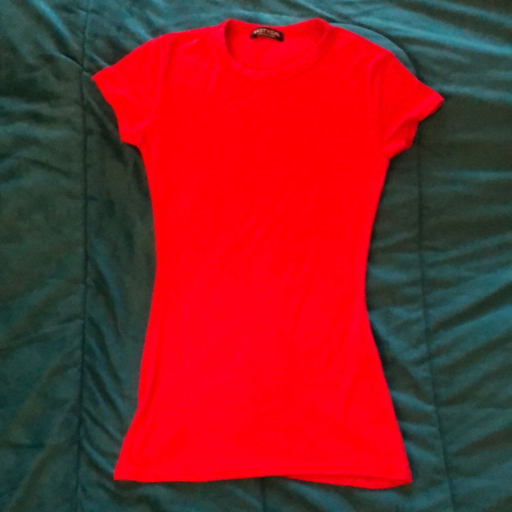 Red Slim Fit Baby Tee XS